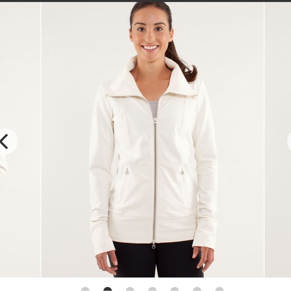 lululemon athletica Jackets & Blazers - Lululemon Daily Yoga Jacket Polar Cream SIZE 8
